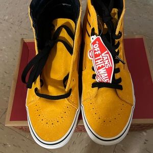 Vans SK8-Hi Sport Stripes Cadmium yellow Black.